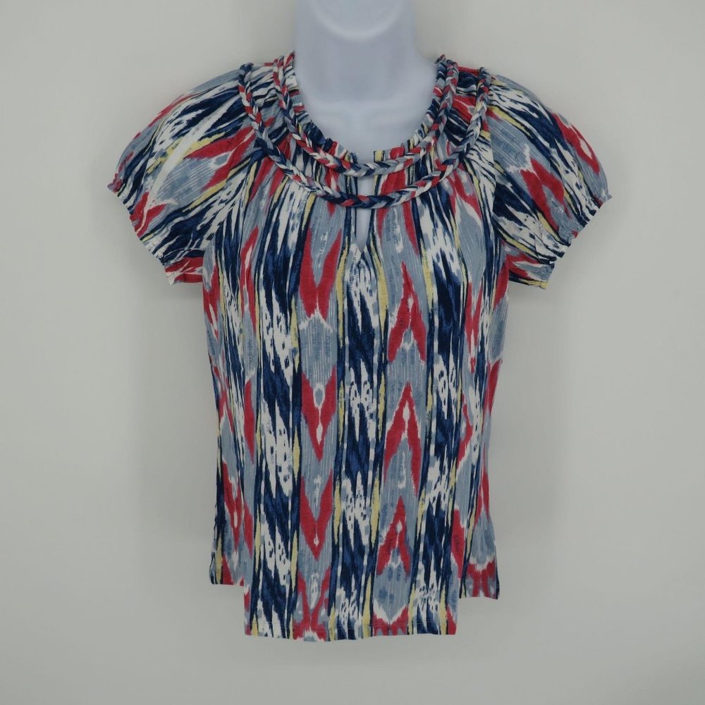 Chaps Womens Multi Color Top Shirt Small NWT $49